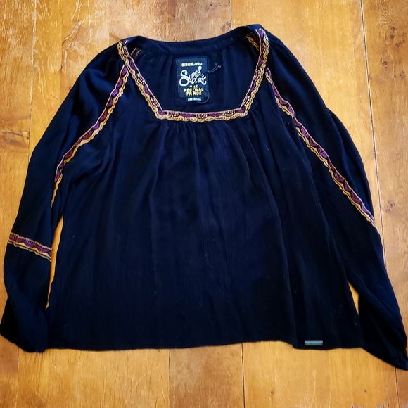 Superdry Tops - Superdry Festival Fringe blouse